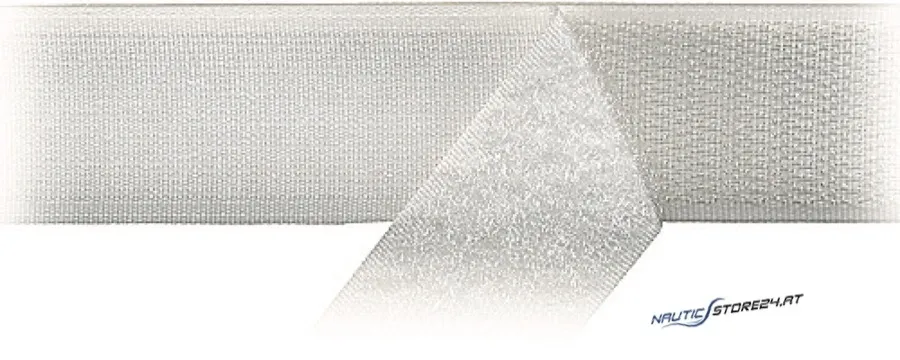 Klettverschluss | Ausführung: Flauschband, Farbe weiß, Breite 20mm