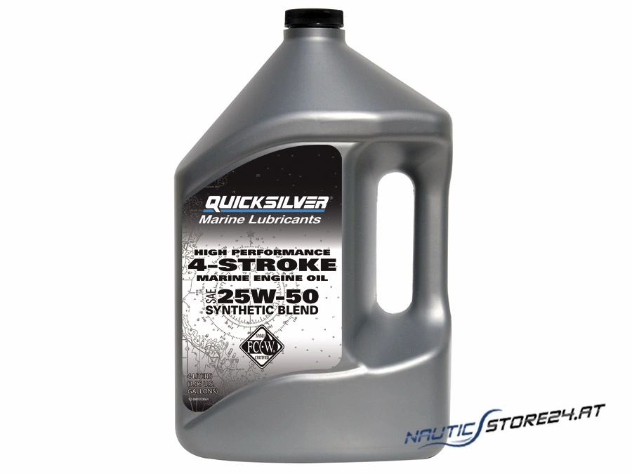 Mercury/Quicksilver Motoröl 25W-50 Synthetic Blend für Verado 4L (92-858084QE1)(8M0096727)