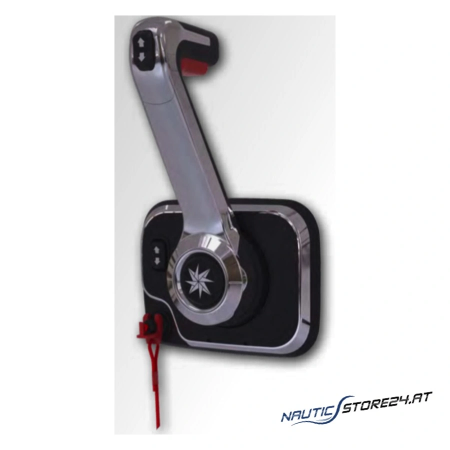 Seastar Xtreme Schaltkasten Seitenmontage Chrome Mit Engine Cut Off Switch, Trim Und Tilt; Fernbedienung mit Trim und Tilt, Seitenmontage, universal