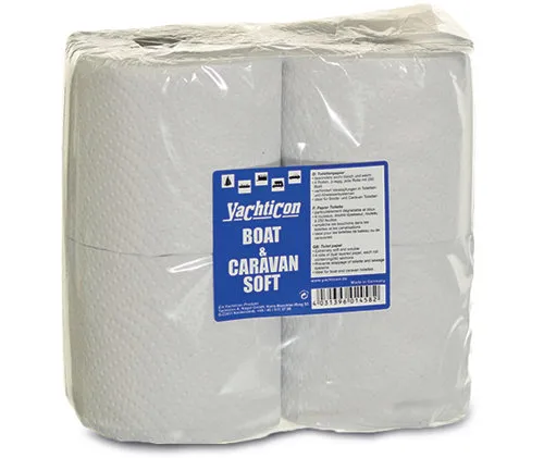 Yachticon Boat & Caravan Soft WC Papier 4 Rollen Packung