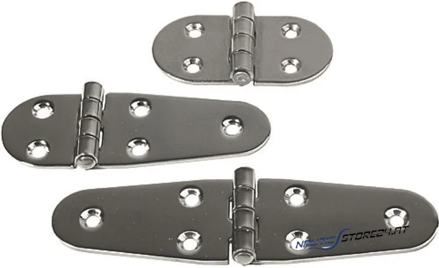 Niroscharnier Serie 38 | Ausführung: Materialstärke 2mm, Länge 72mm, Breite 38mm