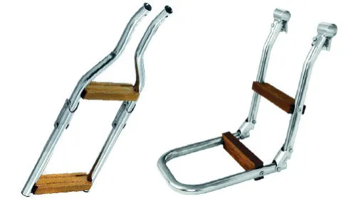 Badeleiter für Badestege | Ausführung: 2-stufig starr, Länge 450mm