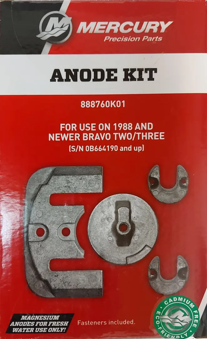 Mercury/Quicksilver Anodensatz Magnesium für Bravo II/III Z-Antrieb (97-888760K01)